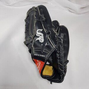Vintage Black White Sox Coca-Cola Baseball Glove Cowhide Laced Flex Action 2606